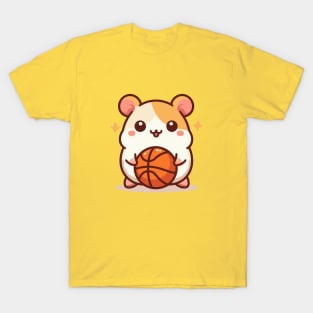 Cute hamster Play Basketball T-Shirt